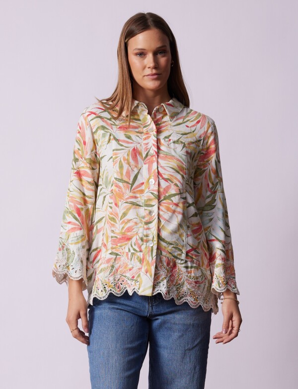 Chaqueta Lino MULTI/CRUDO