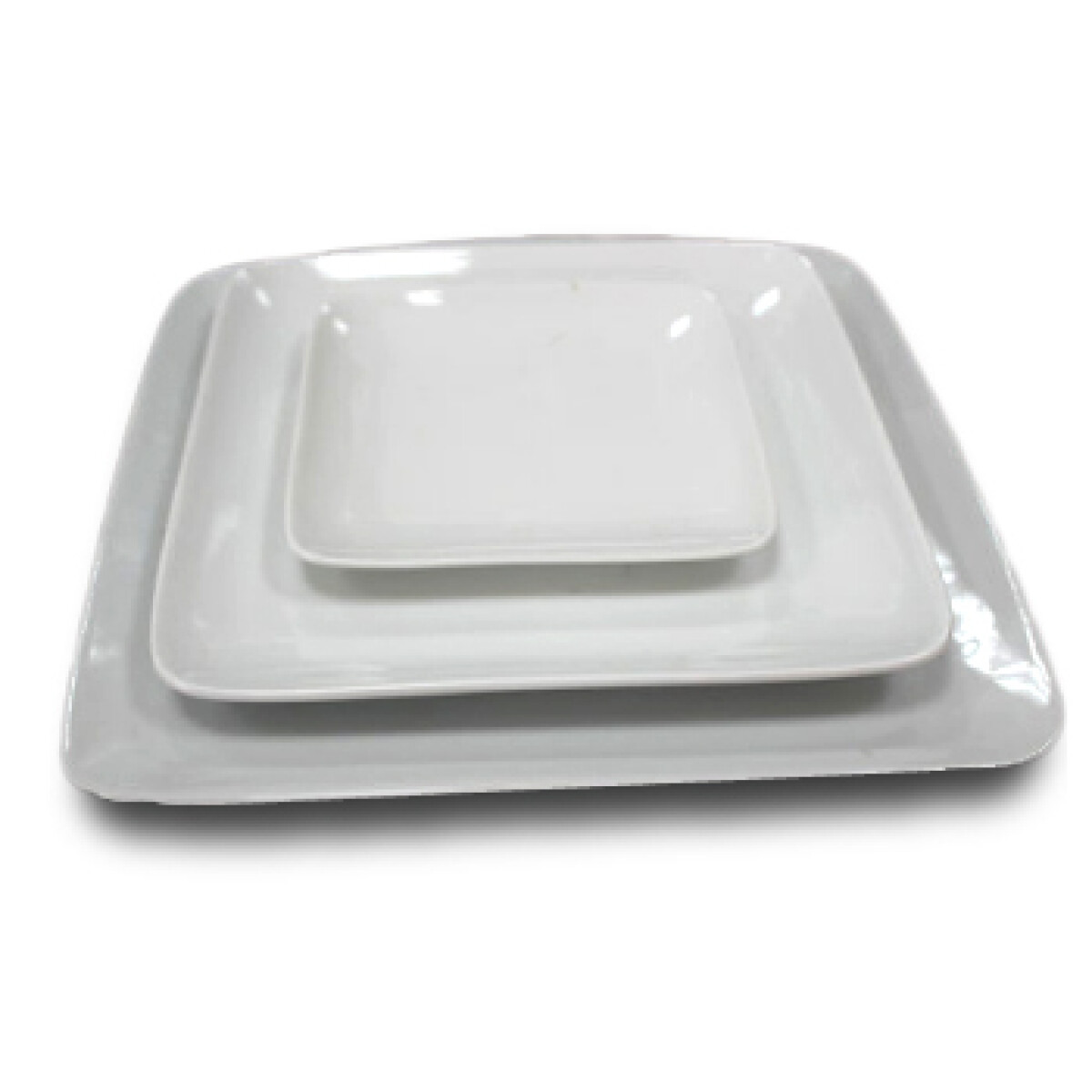 PLATO PAN SEMICUADRADO 13/H1.5CM PORCELANA BLANCO 