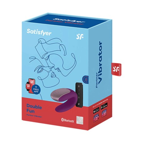 Satisfyer Double Fun Partner Vibrador Bluetooth Violeta