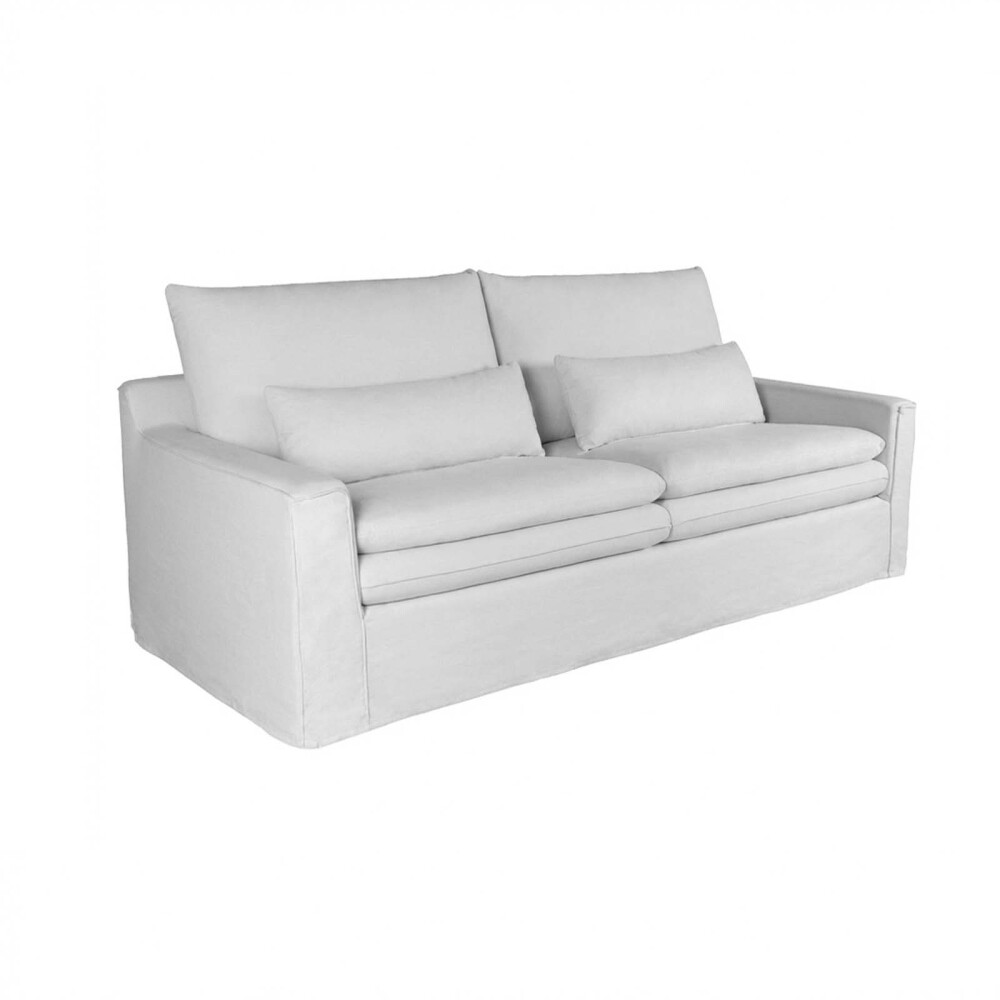 SOFÁ 3 CUERPOS TELA BLANCO POSITANO