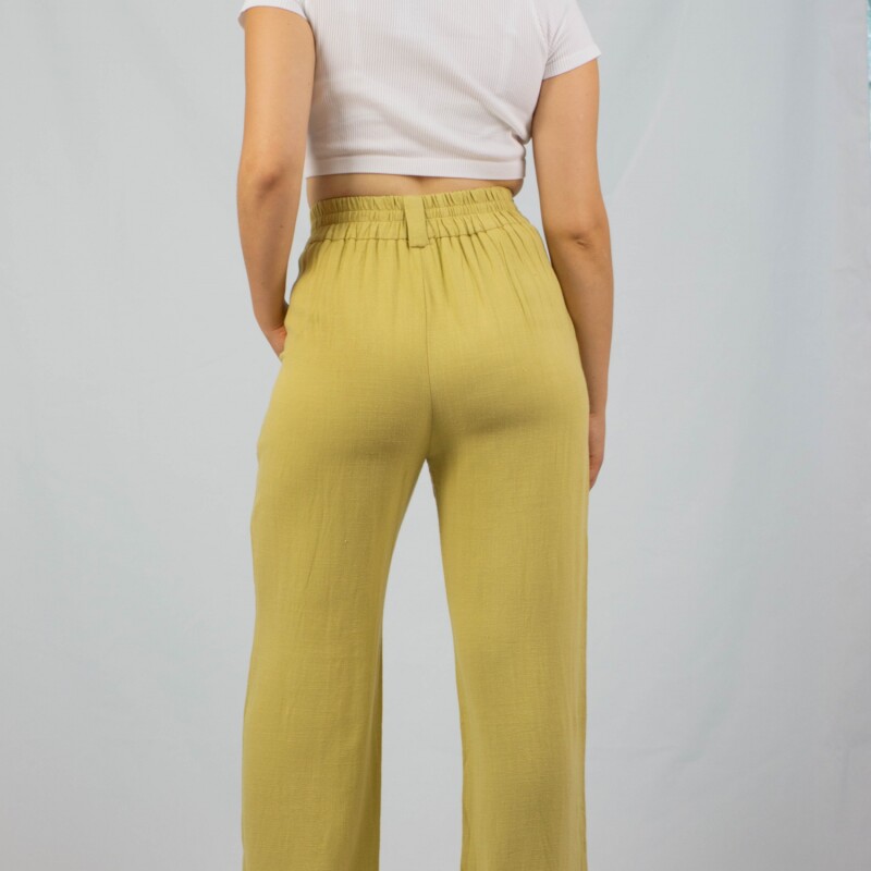 Pantalon Lino Slowly Pistacho