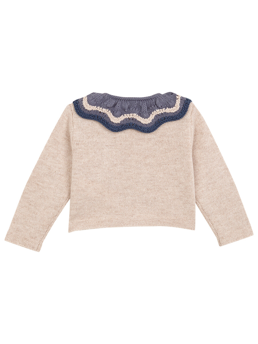 Chaqueta Con Cuello Topo Melange