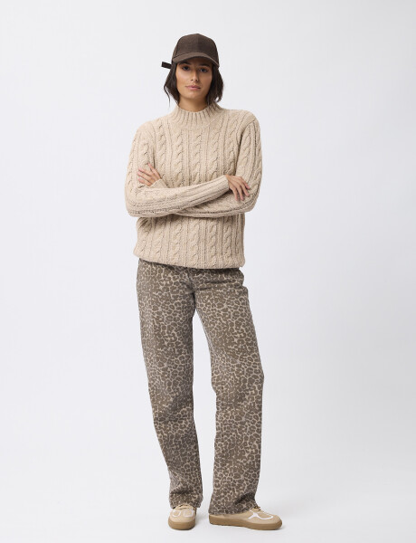 Sweater ochos beige