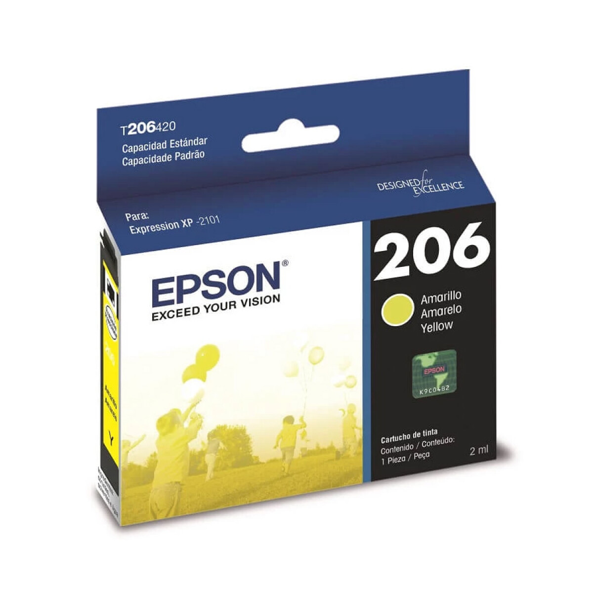 Cartucho de Tinta Epson T206 para Impresora Epson XP2101 - Yellow 