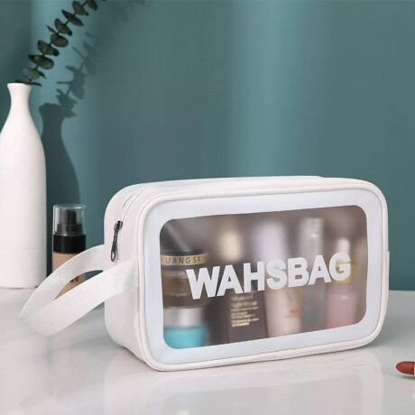 Neceser Transparente Washbag Chico Blanco