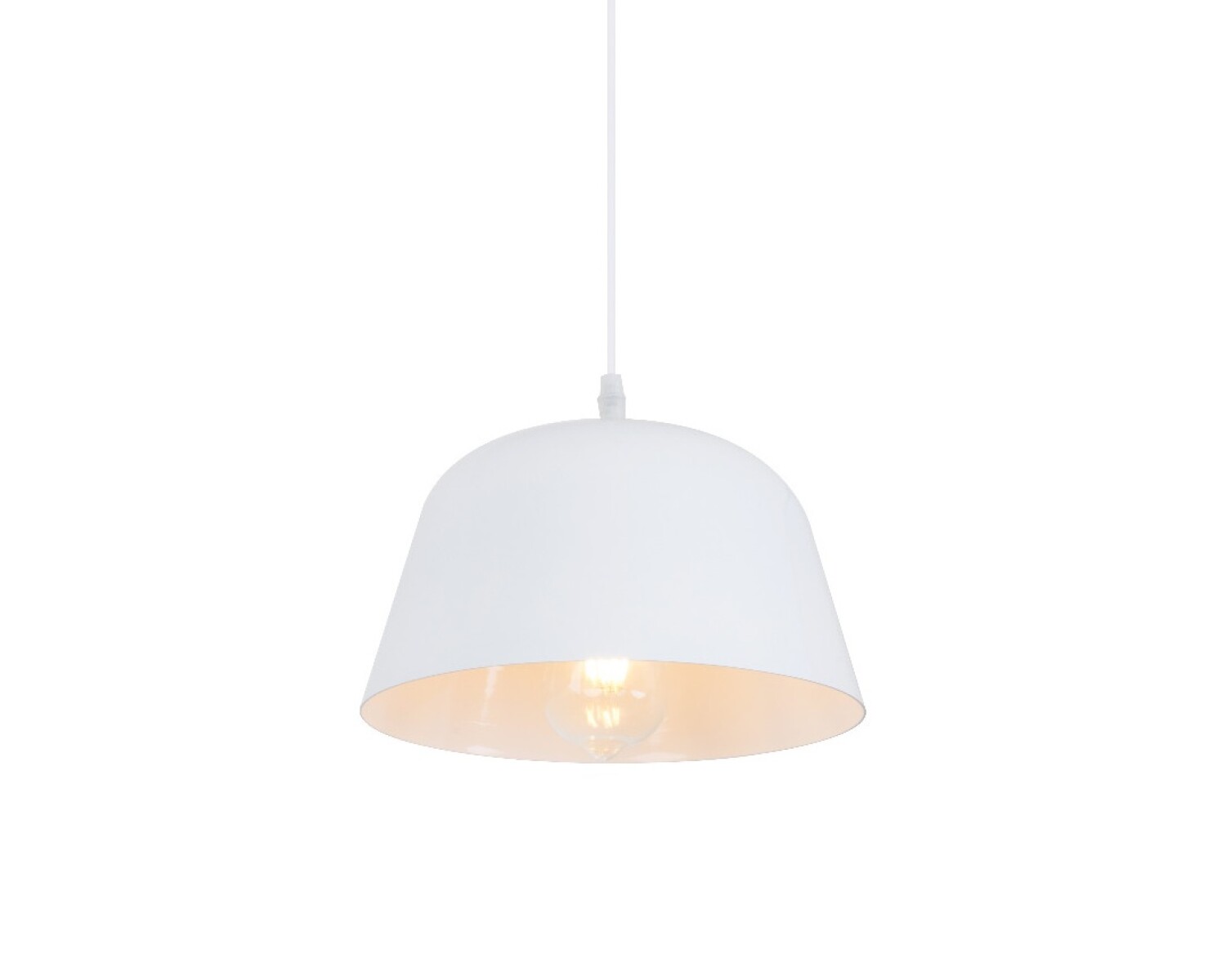 Colgante Para Techo En Madera Y Metal 17 Cm - Blanco 