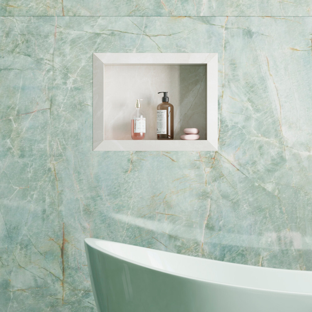 ESTANTE P/EMPOTRAR PORCELANATO DIAMANTE 40x30 CM BEIGE Estante P/empotrar Porcelanato Diamante 40x30 Cm Beige