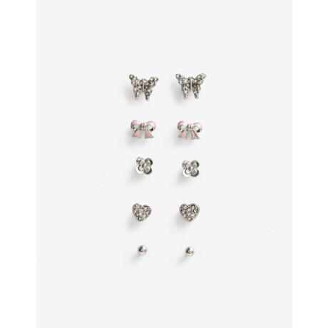 Set De Aros Pasantes Dorado Plateado Rodio