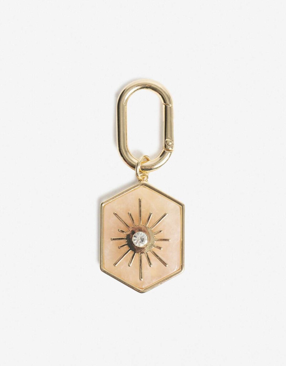 Llavero Y Bag Charm Cuarzo Rosa - Rosa Claro 