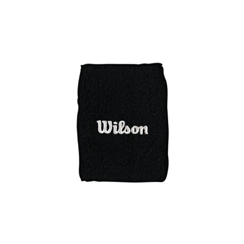 Muñequeras Tenis 1 Par Double Wristband Unisex Black