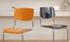 Silla de Comedor Metal Cromado y Madera - Moon Negro
