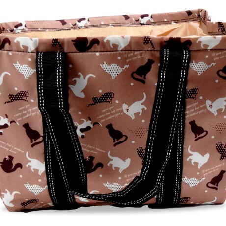 BOLSO TERMICO TIPO CONSERVADORA CON BOLSILLO DISEÑO GATOS 30X37X20X27CM 27670 BOLSO TERMICO TIPO CONSERVADORA CON BOLSILLO DISEÑO GATOS 30X37X20X27CM 27670