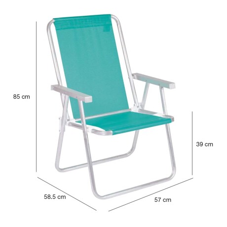 Reposera Silla Alta Plegable en Aluminio Conforto Total Mor Verde