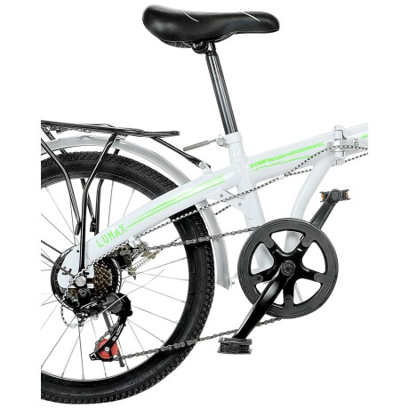 Bicicleta Plegable Rodado 20 Lumax Shimano Parrilla Blanco