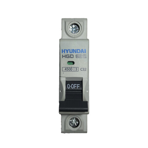 Llave térmica HGD63S din 1P 32A 4,5kA HY1132S