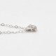 Cadena con dije en oro 18K blanco Y brillante Cadena con dije en oro 18K blanco Y brillante