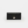 Billetera The Circle En Cuero Graneado Negro