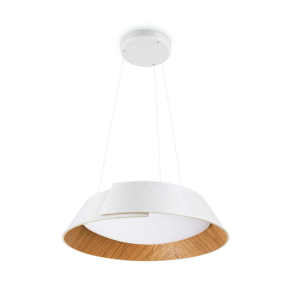 Lámpara colgante LED aluminio blco madera EMBRACE PH5313