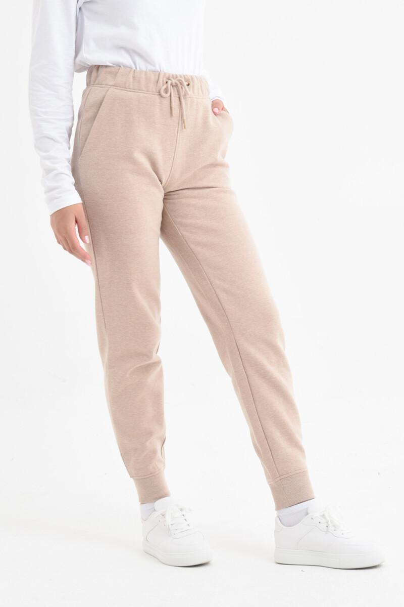 Pantalón deportivo jogger Beige