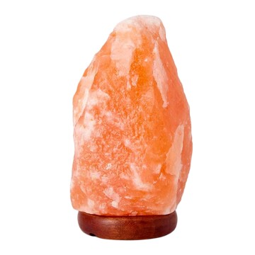 Lámpara Sal De Himalaya 2-3kg Con Interruptor + Base Madera Lámpara Sal De Himalaya 2-3kg Con Interruptor + Base Madera