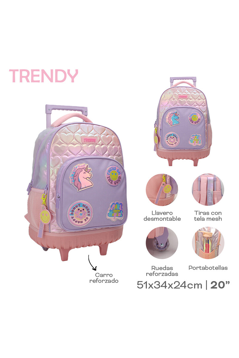 Mochila con carrito Trendy Rosado