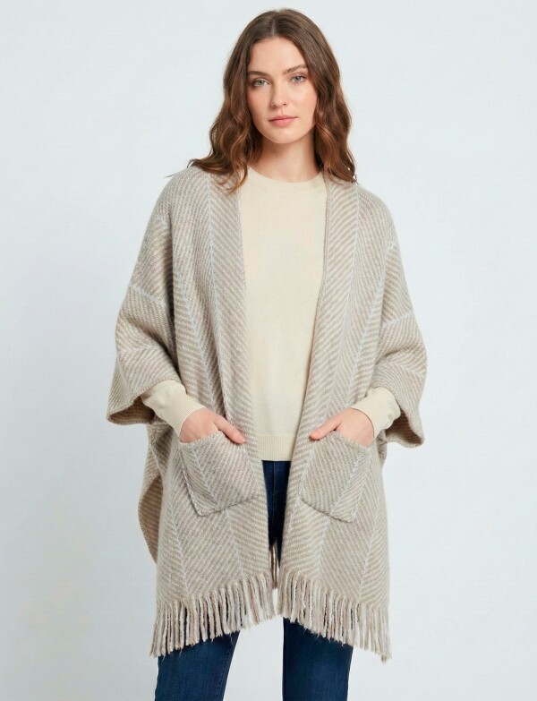 Kimono Herringbone BEIGE/MULTI