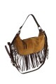 Cartera con flecos Marron