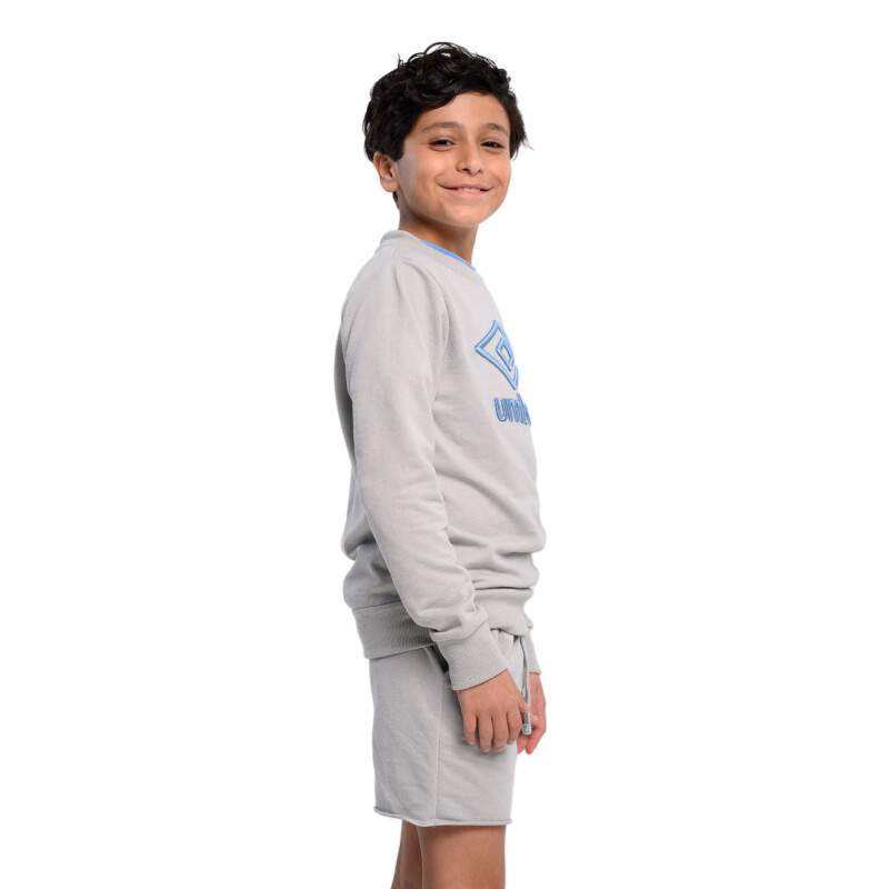 Buzo Infantil Umbro Puffer Gris - Celeste