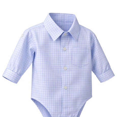 Camisa Body celeste cuadrille