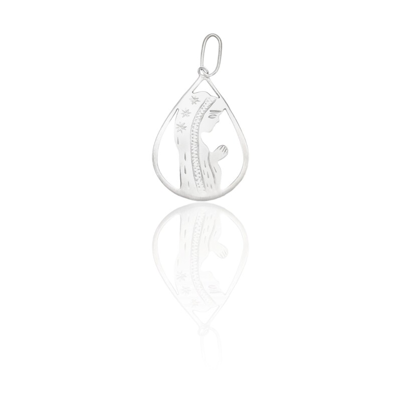 Dije Colgante Virgen Niña-Plata 925-Sin Piedra-CP3003 Sinpiedra