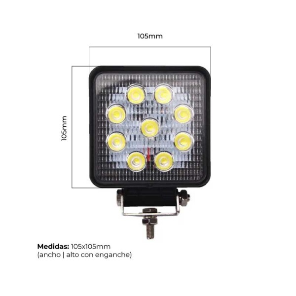 Faro 27 Watts Spot 10.7 Cm *10.7 Cm *2.5 Cm 9v-36v Faro 27 Watts Spot 10.7 Cm *10.7 Cm *2.5 Cm 9v-36v