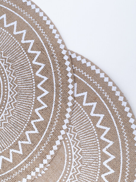 INDIVIDUAL AZTECA SET X 2 BLANCO