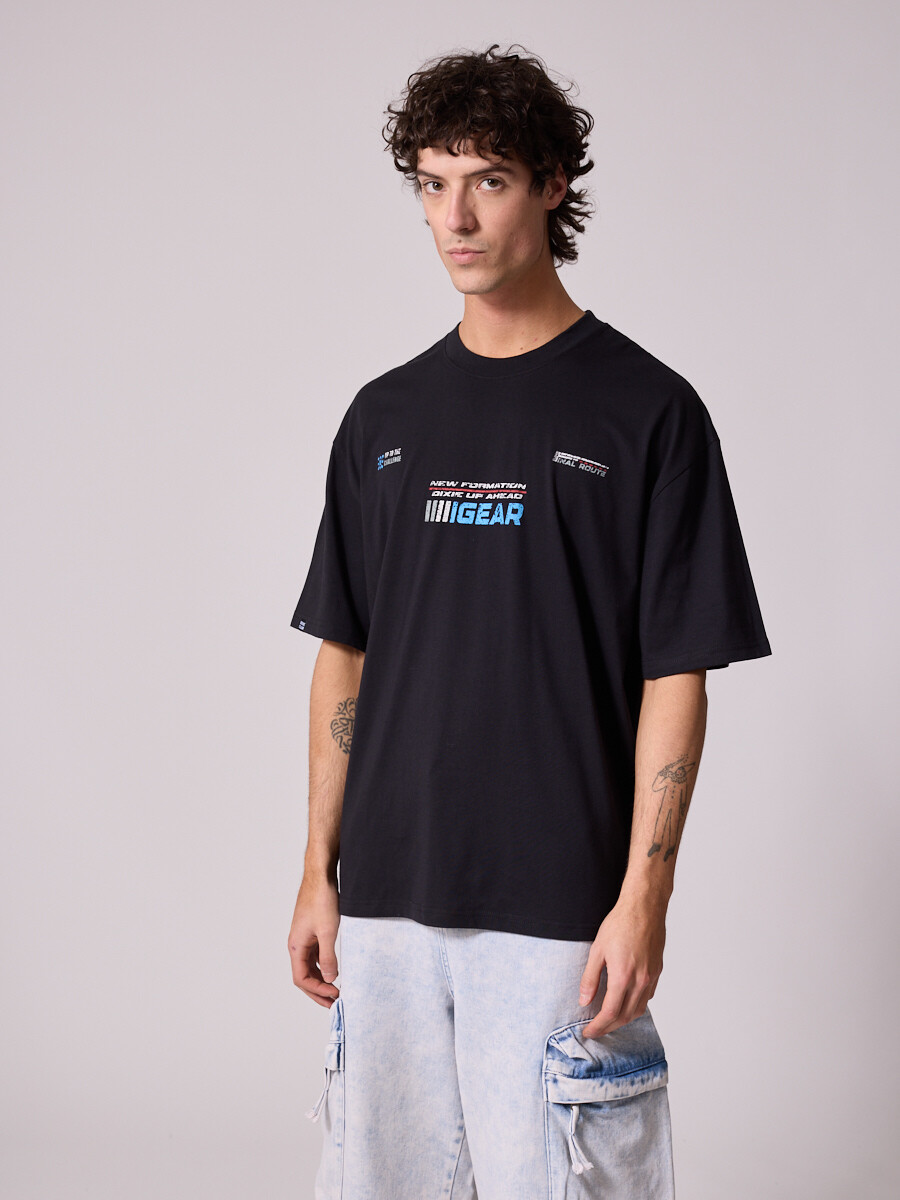 T-SHIRT RIFT DIXIE Negro