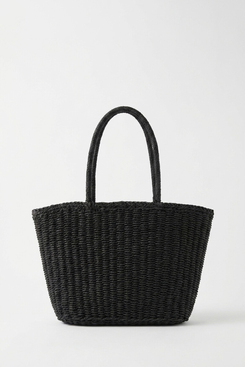 Bolso tejido negro
