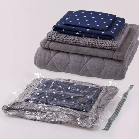 Set Organización Ropa 3 Bolsas Vacío 70x100cm + Bomba Manual Transparente