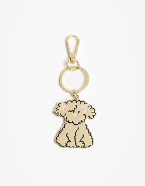 Llavero Metal Llavero Y Bag Charm De Perrito Caniche - Combinacion Bicolor