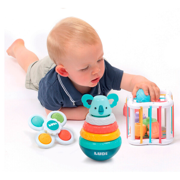 Juego De Encastre Apilable Infantil Kit Motricidad Koala Color Verde