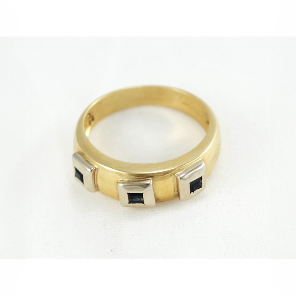 Anillo Oro 18K Y Zafiros Anillo Oro 18K Y Zafiros