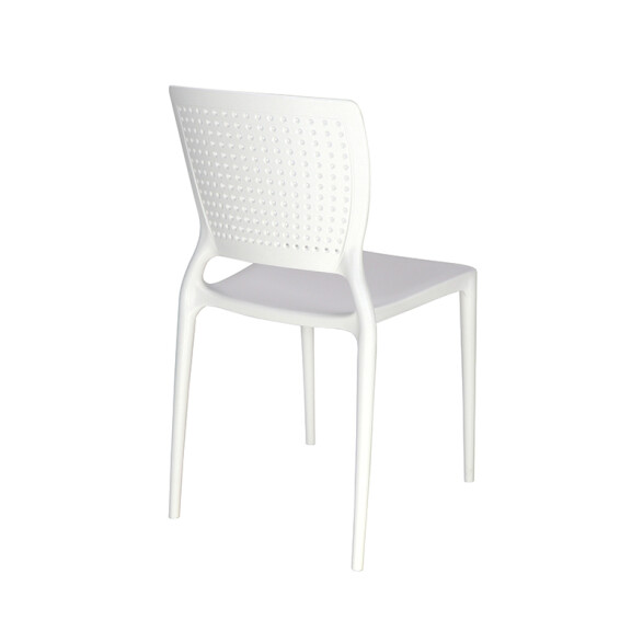 Silla apilable blanca "SAFIRA" con respaldo calado -TRAMONTINA TD0585