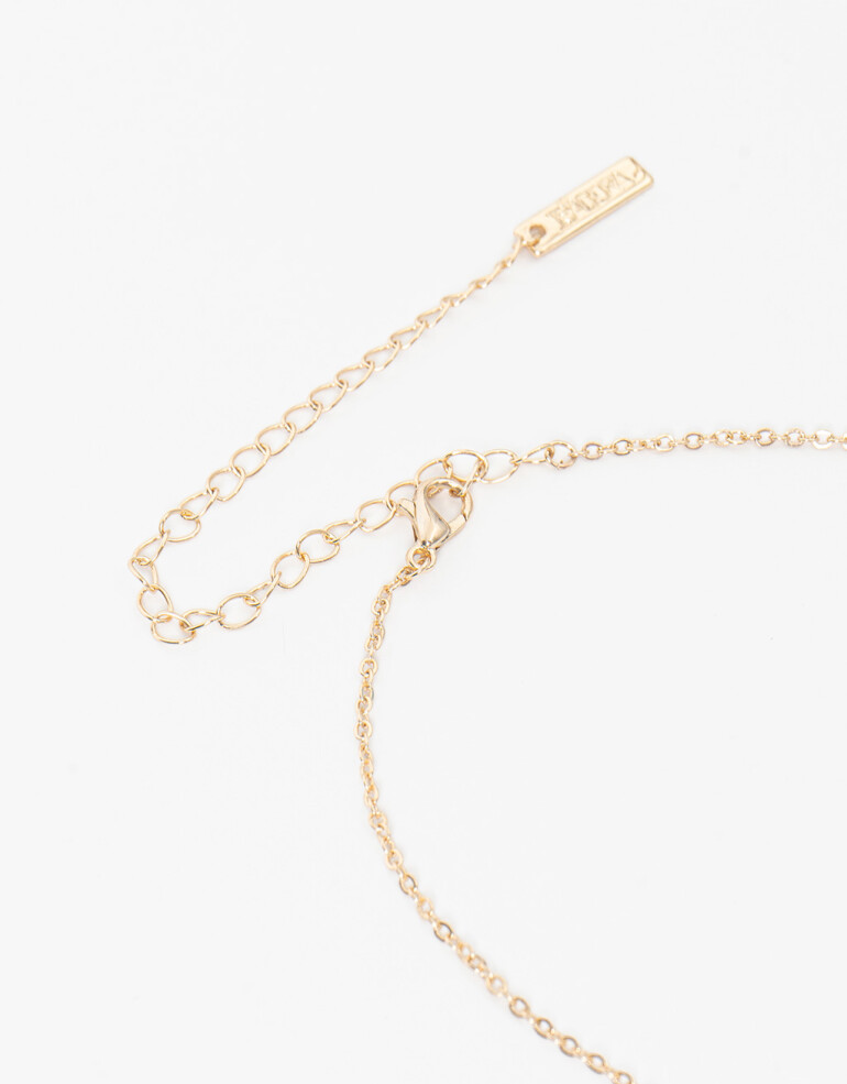 Collares Cortos Strass Collar Corto De Corazones Con Cubic Zirconia - Dorado
