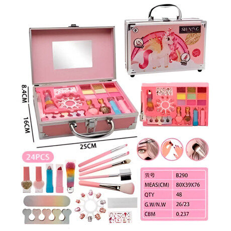 Valija Completa Maquillaje Belleza Niña MakeUp 24p Valija Completa Maquillaje Belleza Niña MakeUp 24p