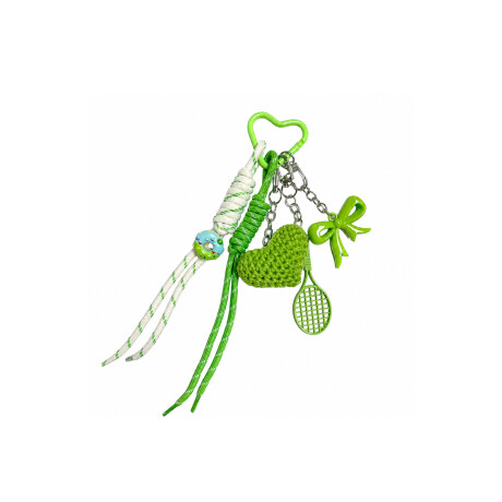 Llavero con accesorios Raqueta Tennis Verde