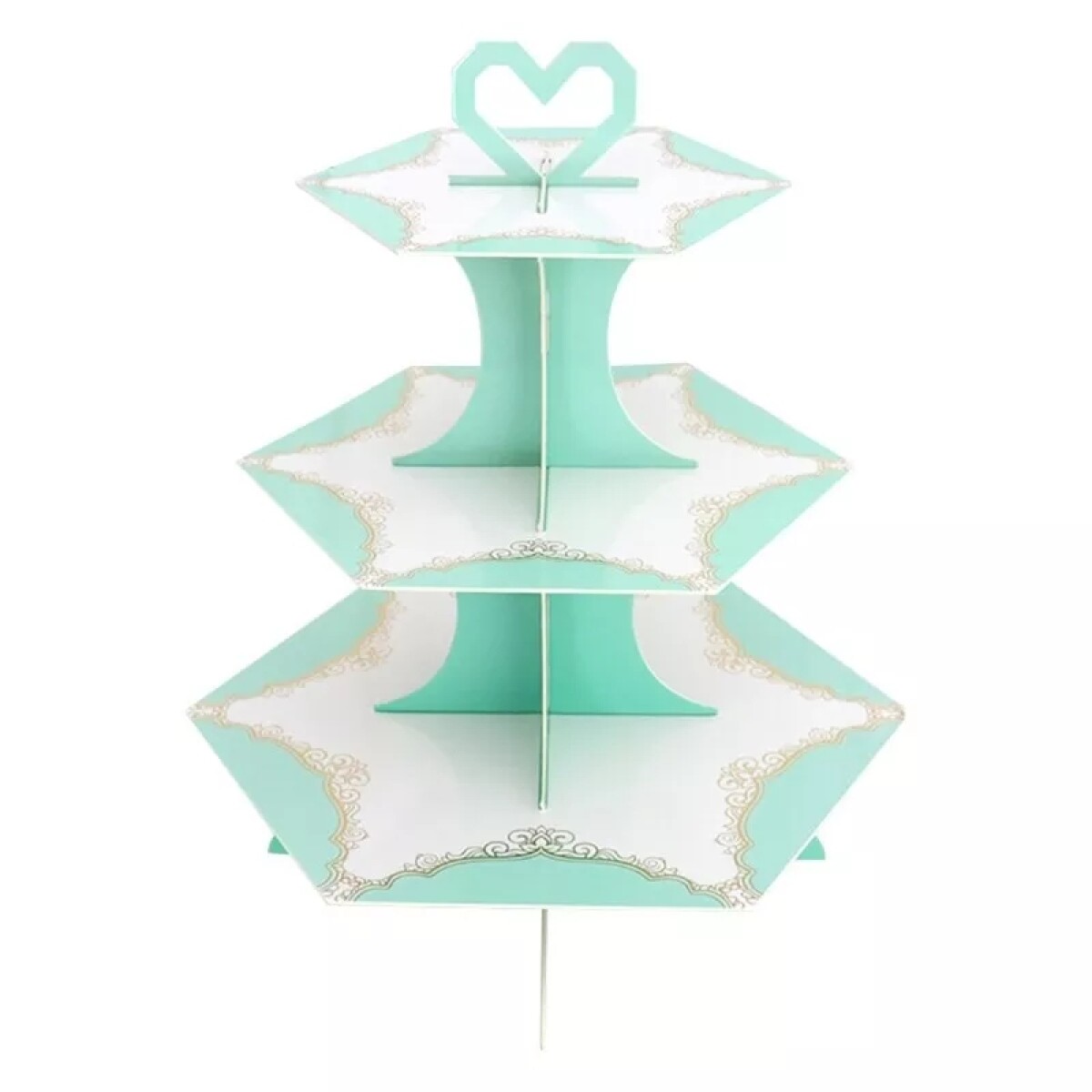 Porta Cupcake Pastel - Estilo Decorado Verde Menta 