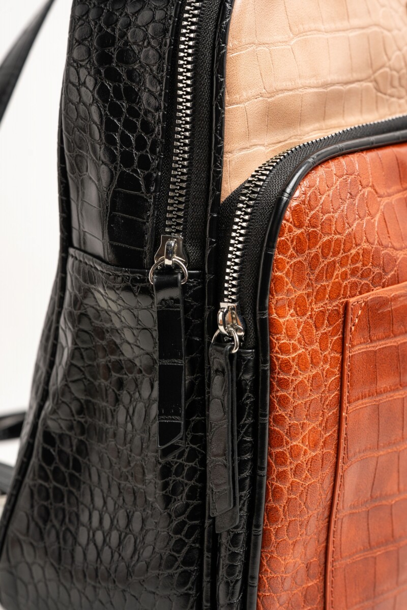 Mochila Midi Combinada Negro