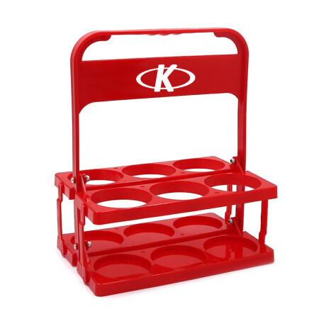 Porta Botellas K con Capacidad para 6 Unidades ROJO