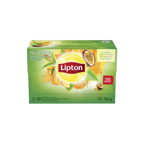 TE LIPTON VERDE NARANJA Y MARACUYA x 20 sob Unica