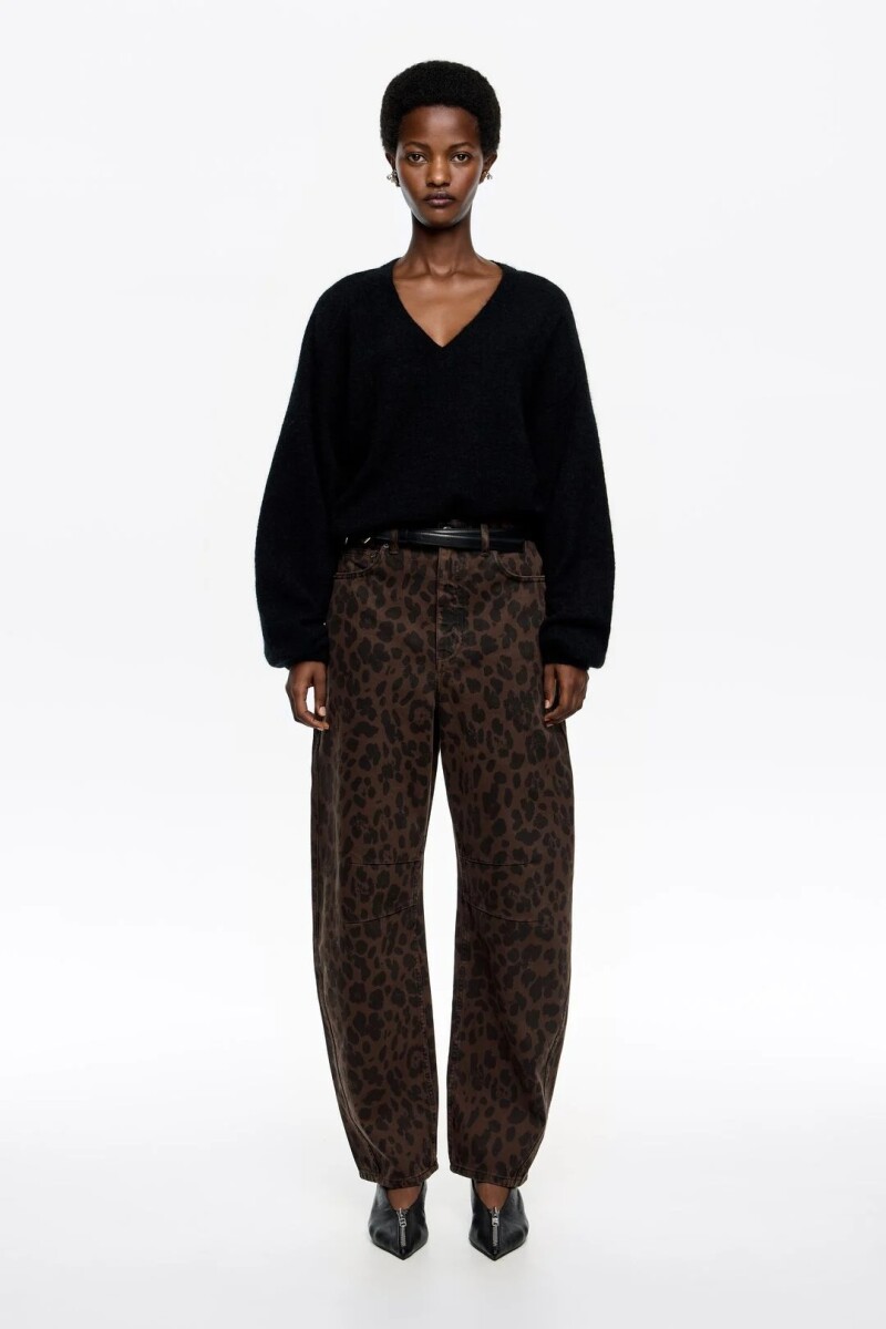 PANTALÓN BARREL Leopardo
