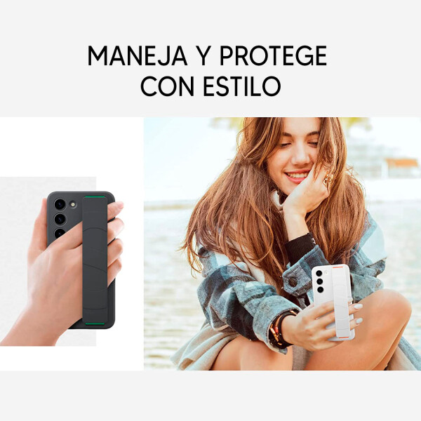 Estuche Protector Original Inalámbrico Para Samsung Galaxy S23 Con Agarre BLANCO