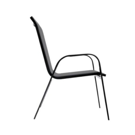 Silla De Patio De Textilina y Acero Gris Claro 4656 Silla De Patio De Textilina y Acero Gris Claro 4656