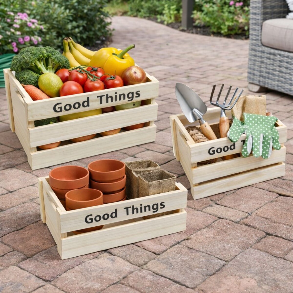 Cajones Organizadores De Madera Multiuso - Set x3 